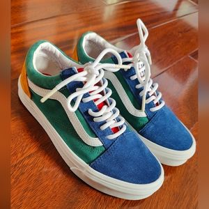 VANS Old Skool Yacht Club low Red Yellow Blue Green Shoes Size 7W